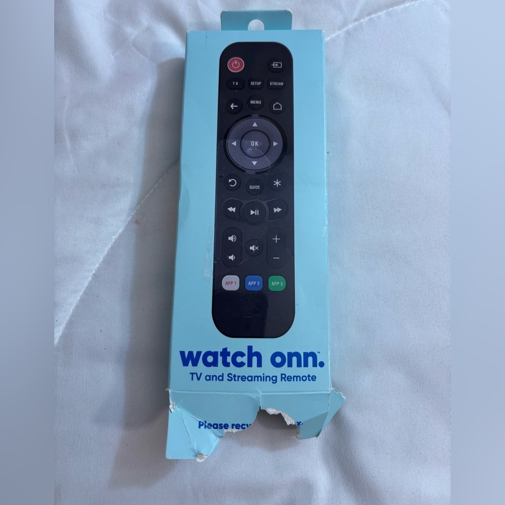 onn. Universal 3-Device Remote, Black, Compatible for TV, Streaming, Soundbar